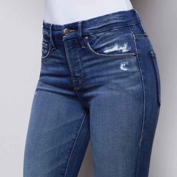 Good American Good Legs Crop Distressed Skinny Jeans - Picture 12 of 16